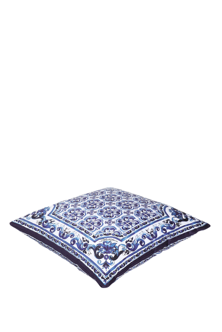 Blu Mediterraneo Small Duchesse Cotton Cushion